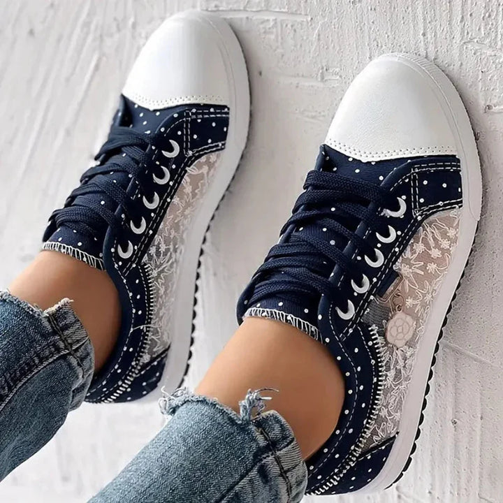 Caro | Elegant Floral Sneakers