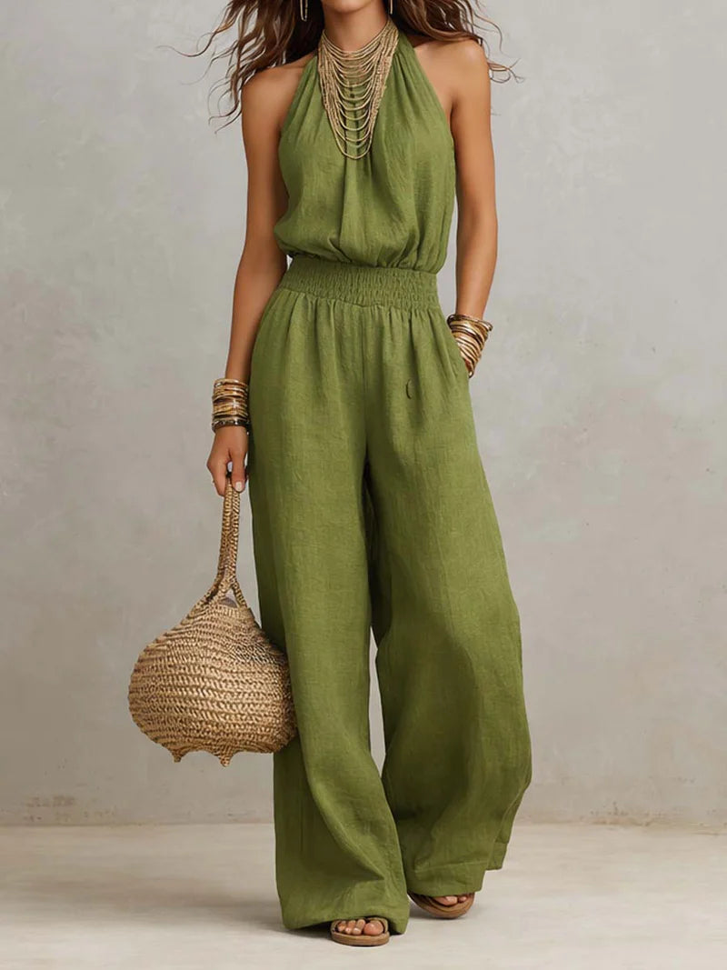 Valeria | Elegant Halter Jumpsuit