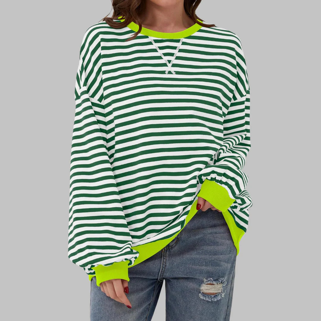 LUKA - Soft Striped Long Sleeve Top - Lightweight Spring Layer