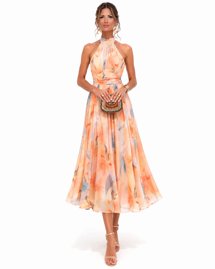Aurora | Soft Halter Midi Dress