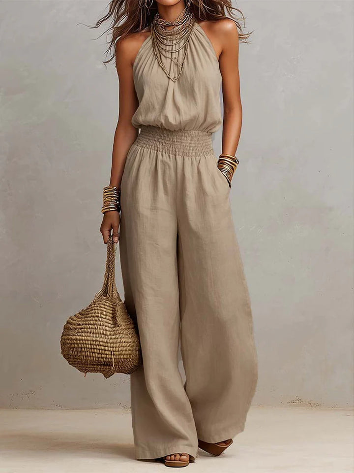 Valeria | Elegant Halter Jumpsuit