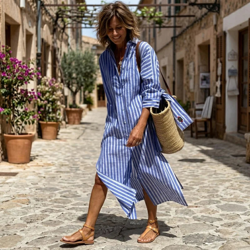 Nichole™ Elegant Striped Summer Dress