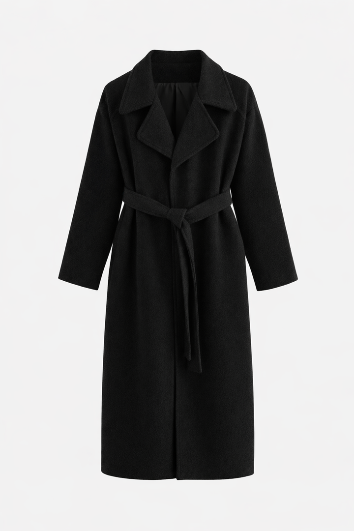 Caith – Elegant Belted Long Coat