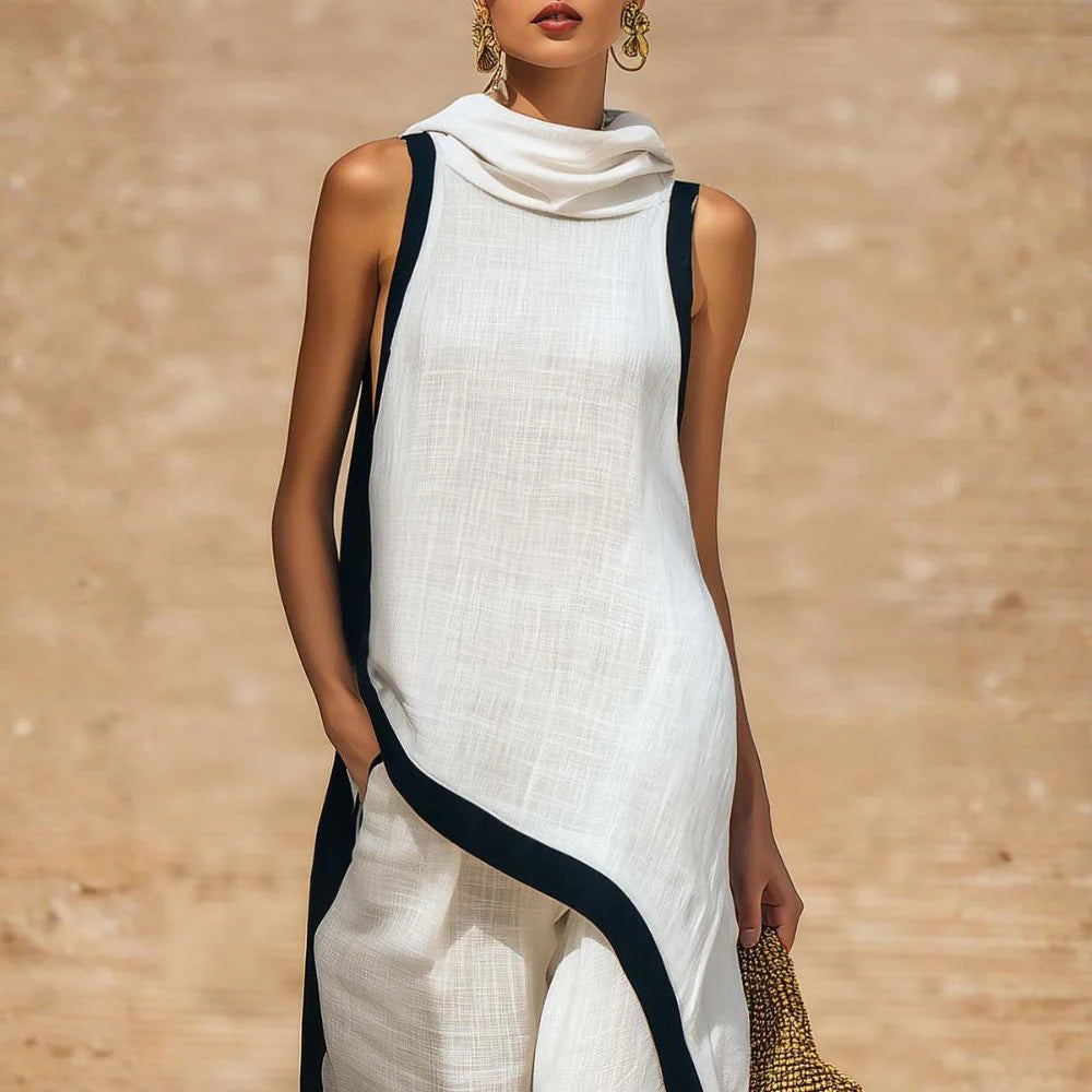 Leonora | Elegant Linen Two-Piece Set