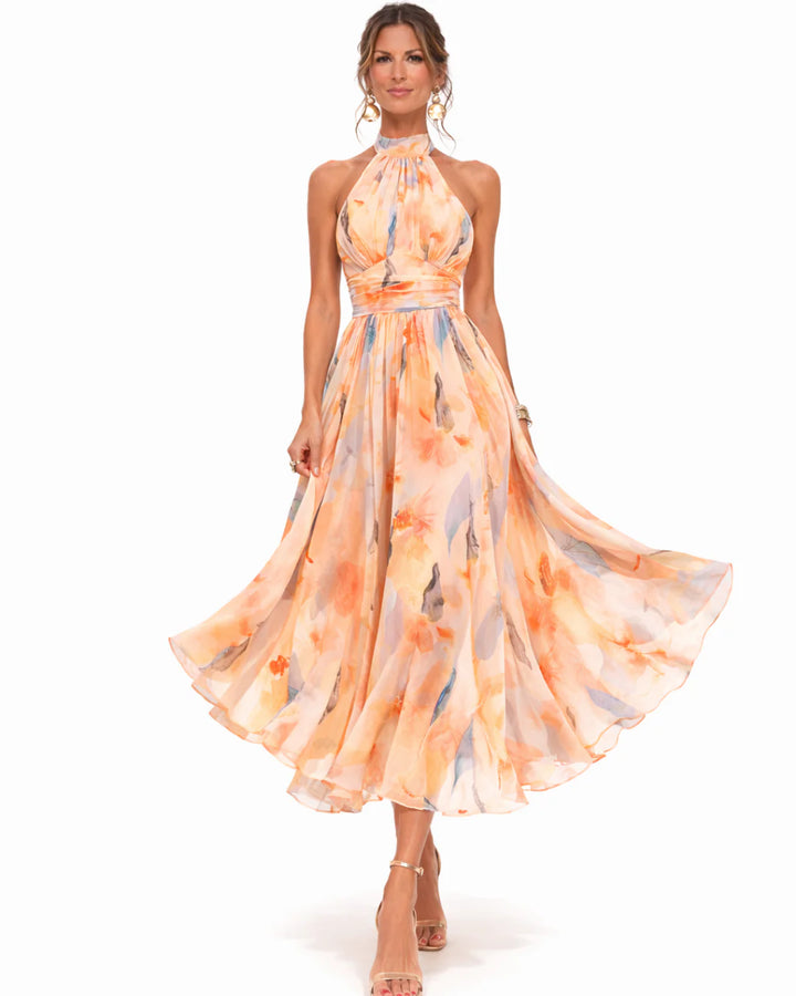Aurora | Soft Halter Midi Dress
