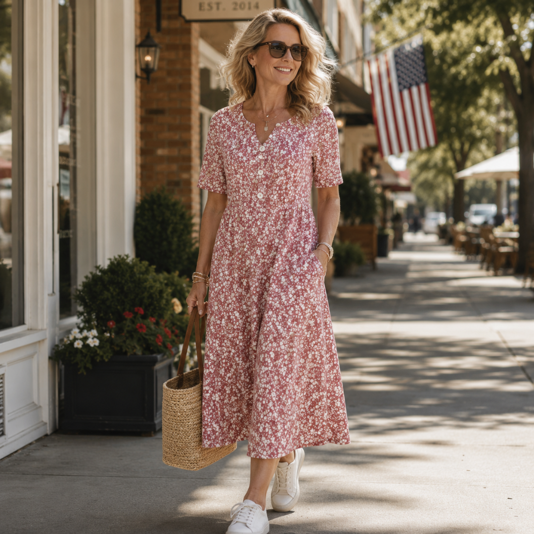 CARMEN | Relaxed Floral Midi Dress