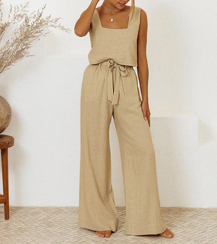 Adeline™ | Minimalist Top and Wide-Leg Pants Set