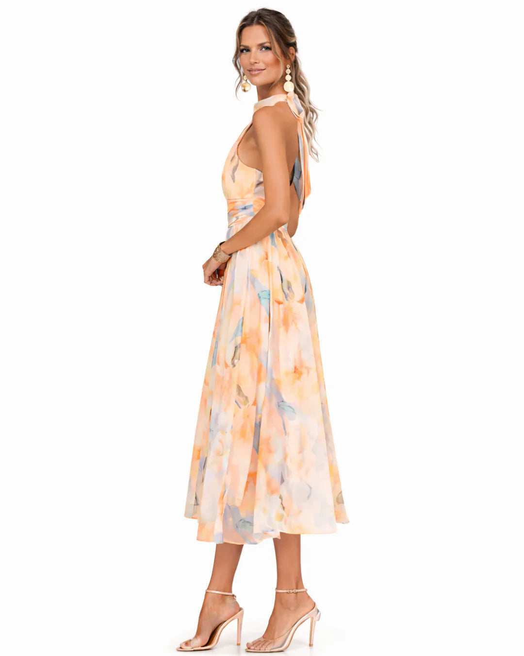 Aurora | Soft Halter Midi Dress