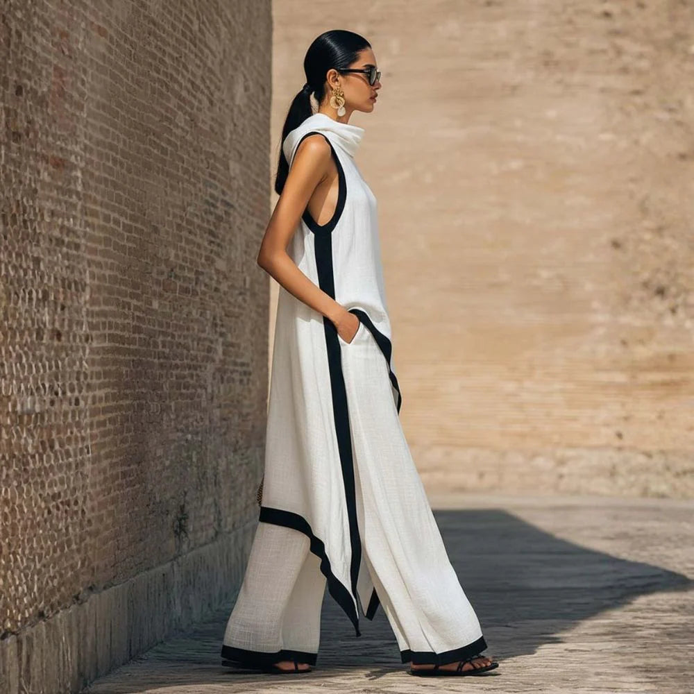 Leonora | Elegant Linen Two-Piece Set