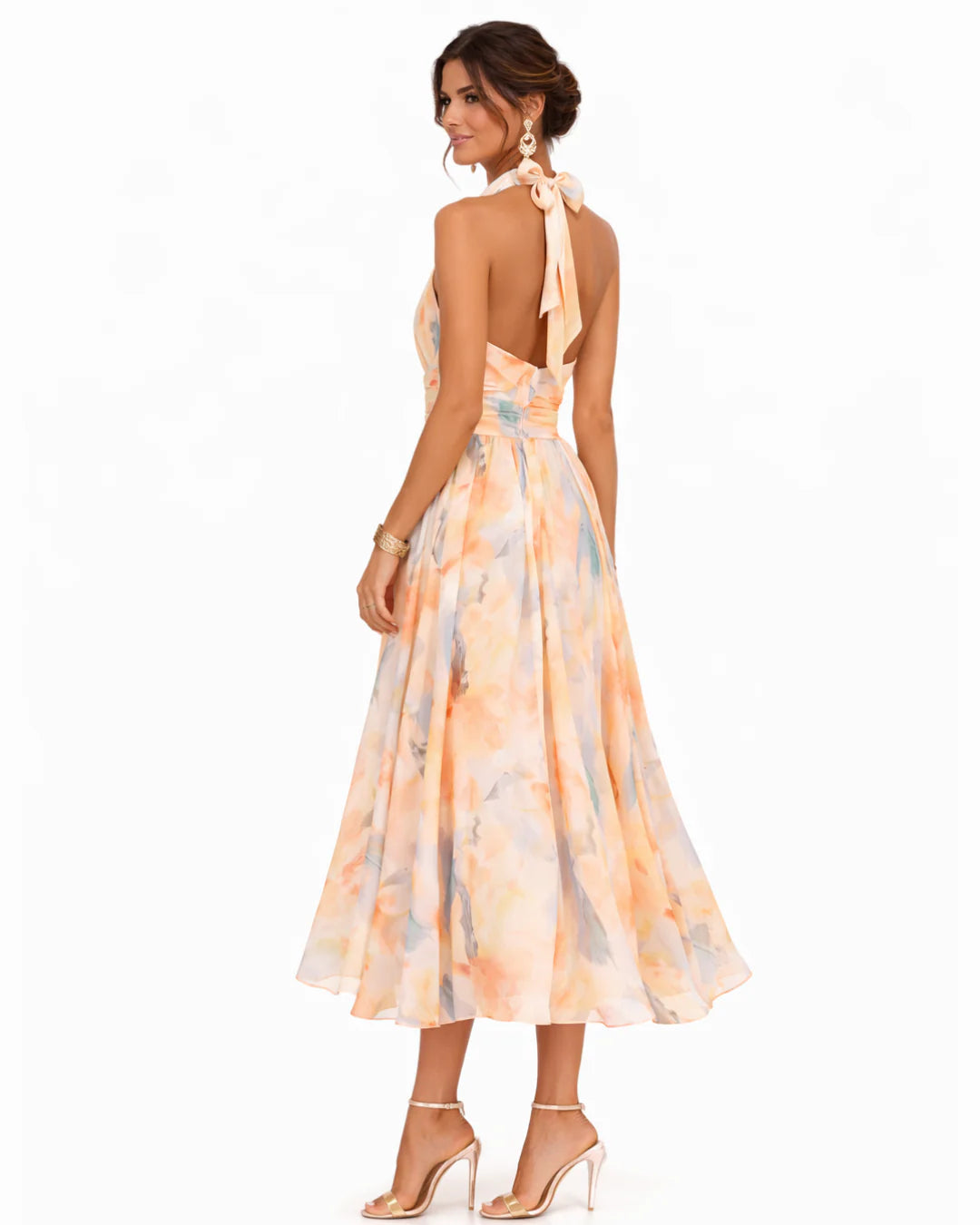 Aurora | Soft Halter Midi Dress