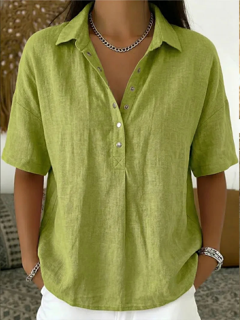 Tessa | Blouse with Collar and Button