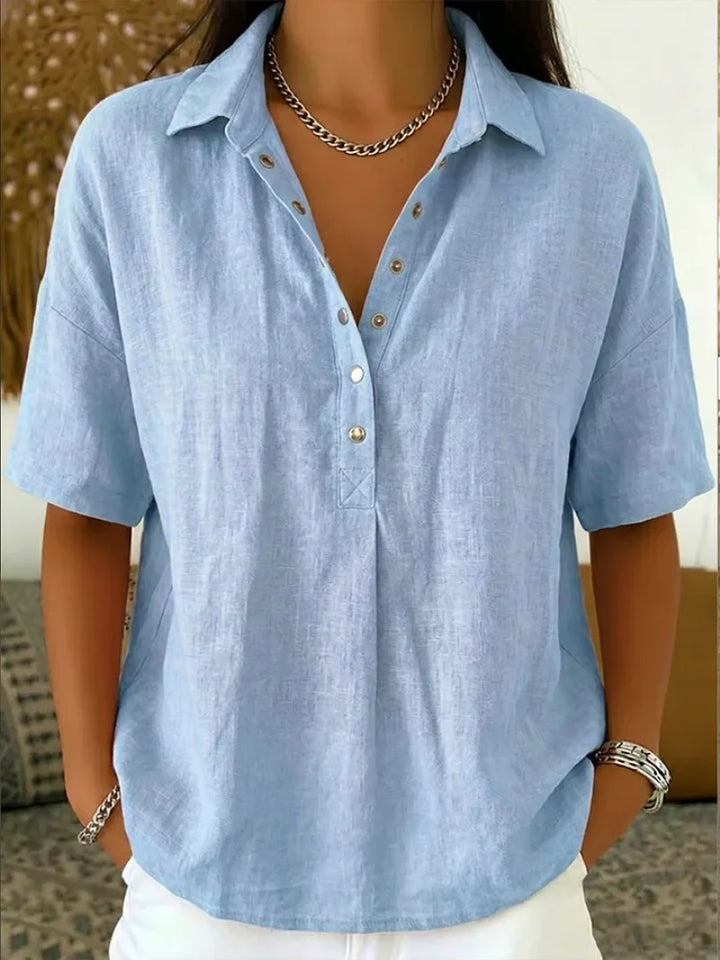 Tessa | Blouse with Collar and Button