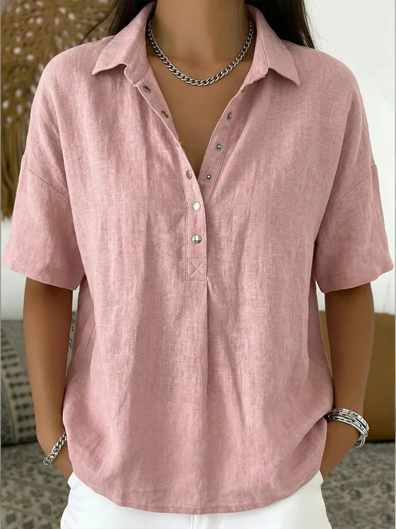 Tessa | Blouse with Collar and Button