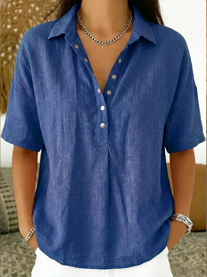 Tessa | Blouse with Collar and Button