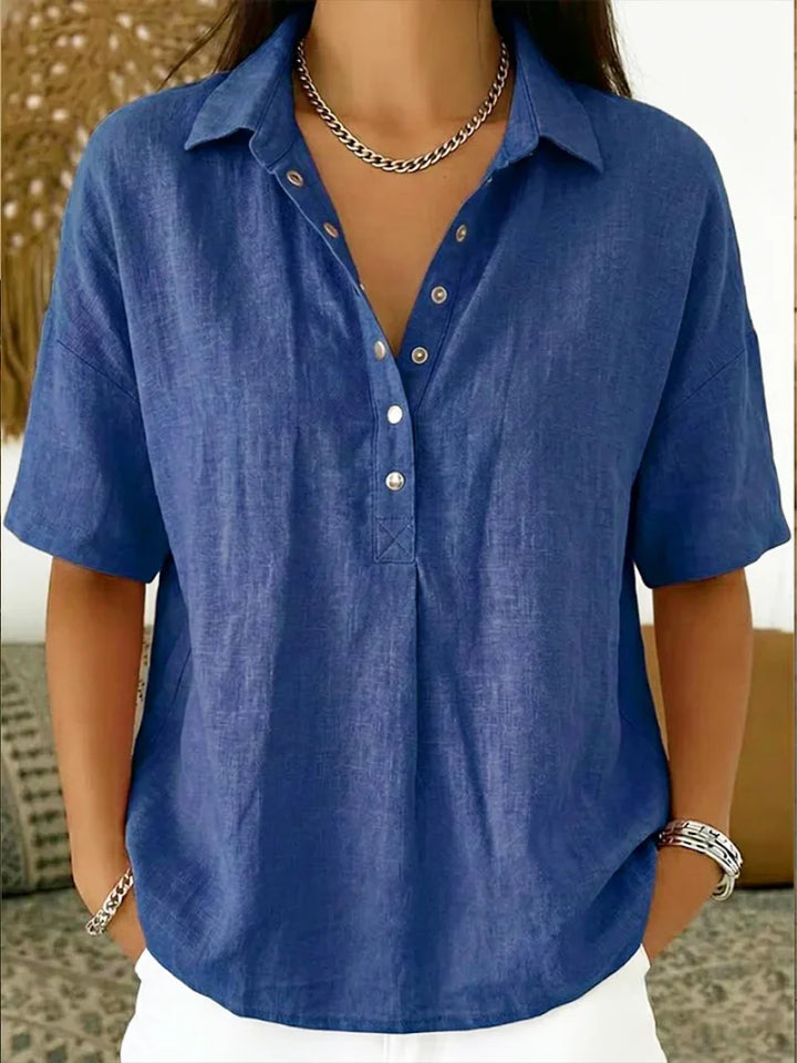 Tessa | Blouse with Collar and Button