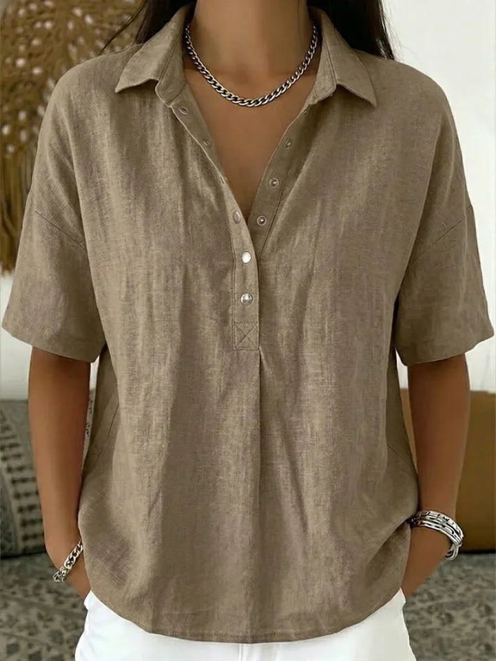Tessa | Blouse with Collar and Button