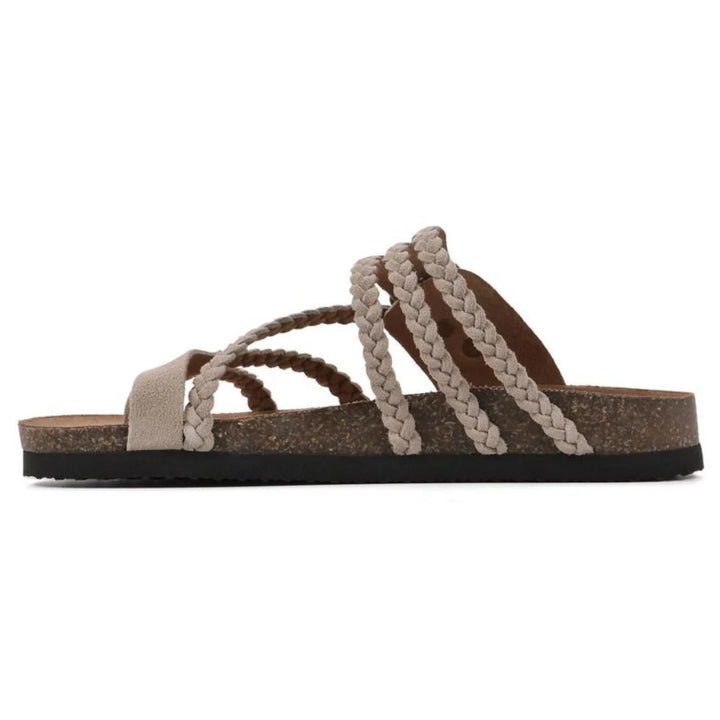 Wendy - Braided Cork Sandals