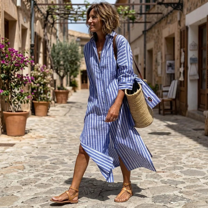 Nichole™ Elegant Striped Summer Dress