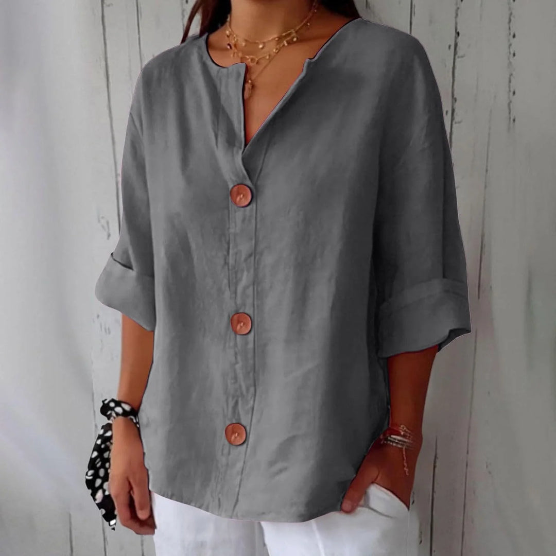 Olivia | Lightweight Linen Blouse for Effortless Summer Comfort