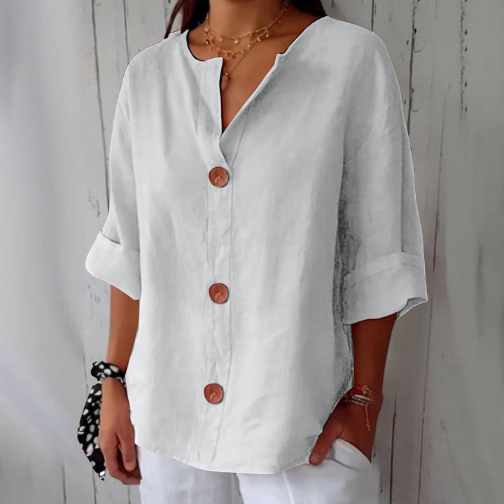 Olivia | Lightweight Linen Blouse for Effortless Summer Comfort