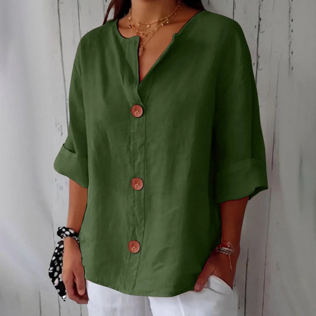 Olivia | Lightweight Linen Blouse for Effortless Summer Comfort