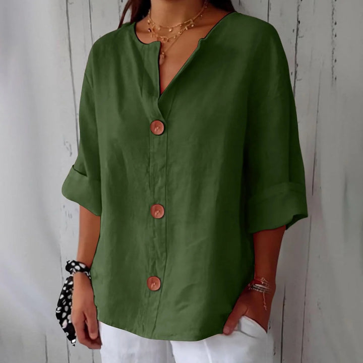 Olivia | Lightweight Linen Blouse for Effortless Summer Comfort