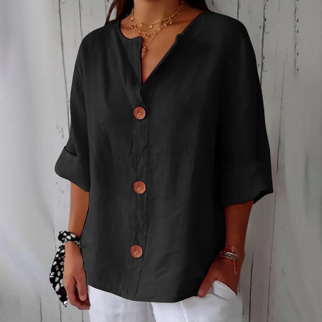 Olivia | Lightweight Linen Blouse for Effortless Summer Comfort