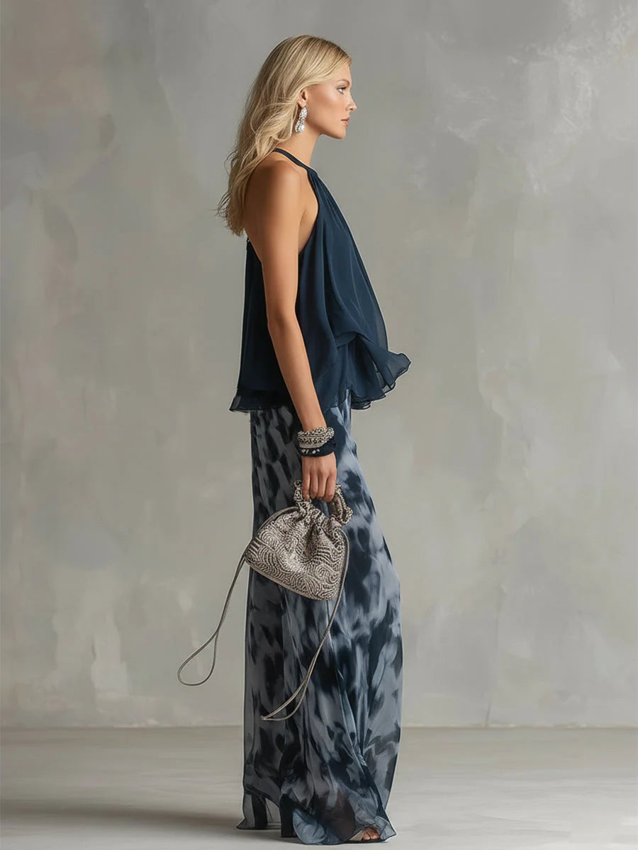Elise | Elegant Chiffon Two-Piece Set