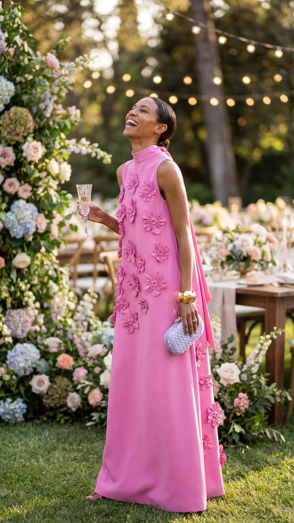 Adeline - 3D Floral Maxi Dress
