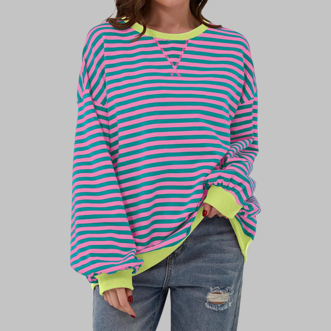 LUKA - Soft Striped Long Sleeve Top - Lightweight Spring Layer