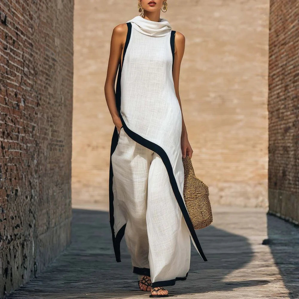 Leonora | Elegant Linen Two-Piece Set