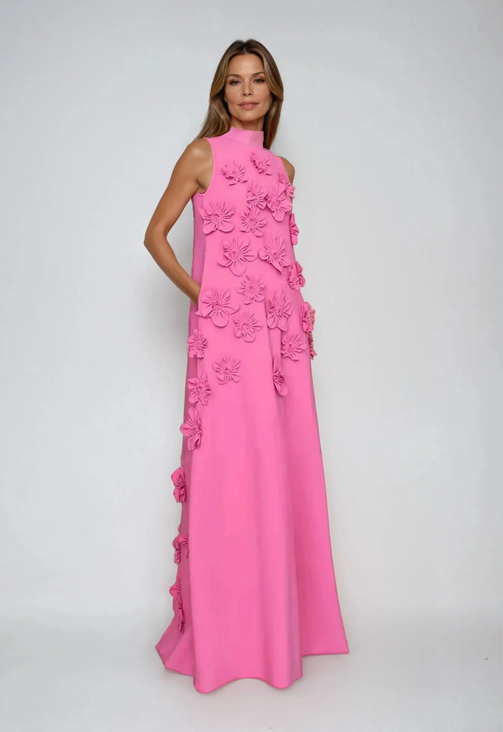 Adeline - 3D Floral Maxi Dress