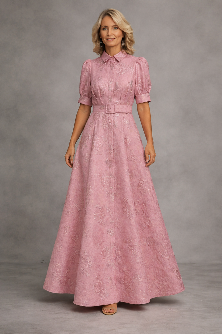 Rose™ | Printed Belted Maxi Dress