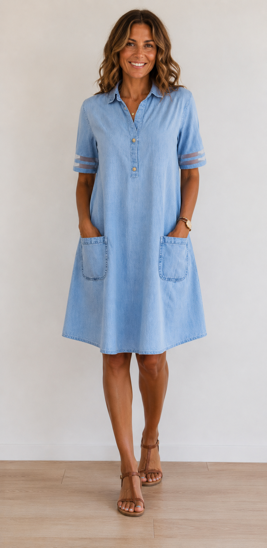 Brittany | Figure Flattering Denim Dress