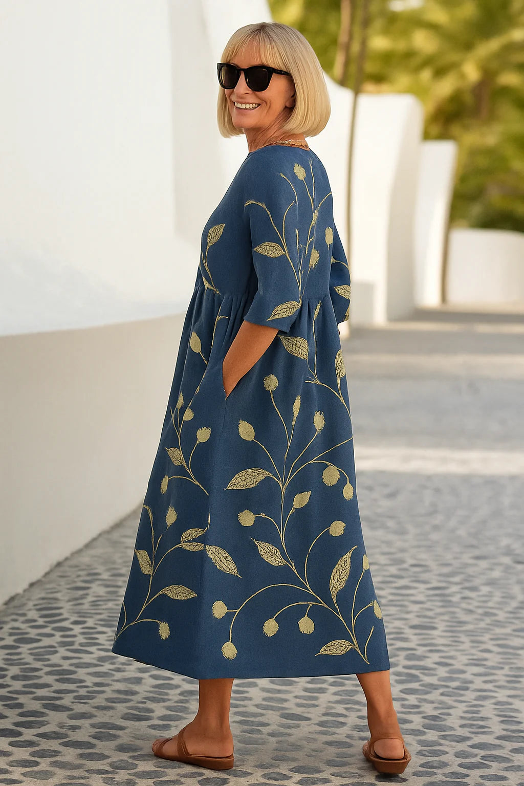 Eliza | Relaxed Midi Dress - Effortless Elegance, Everyday Comfort