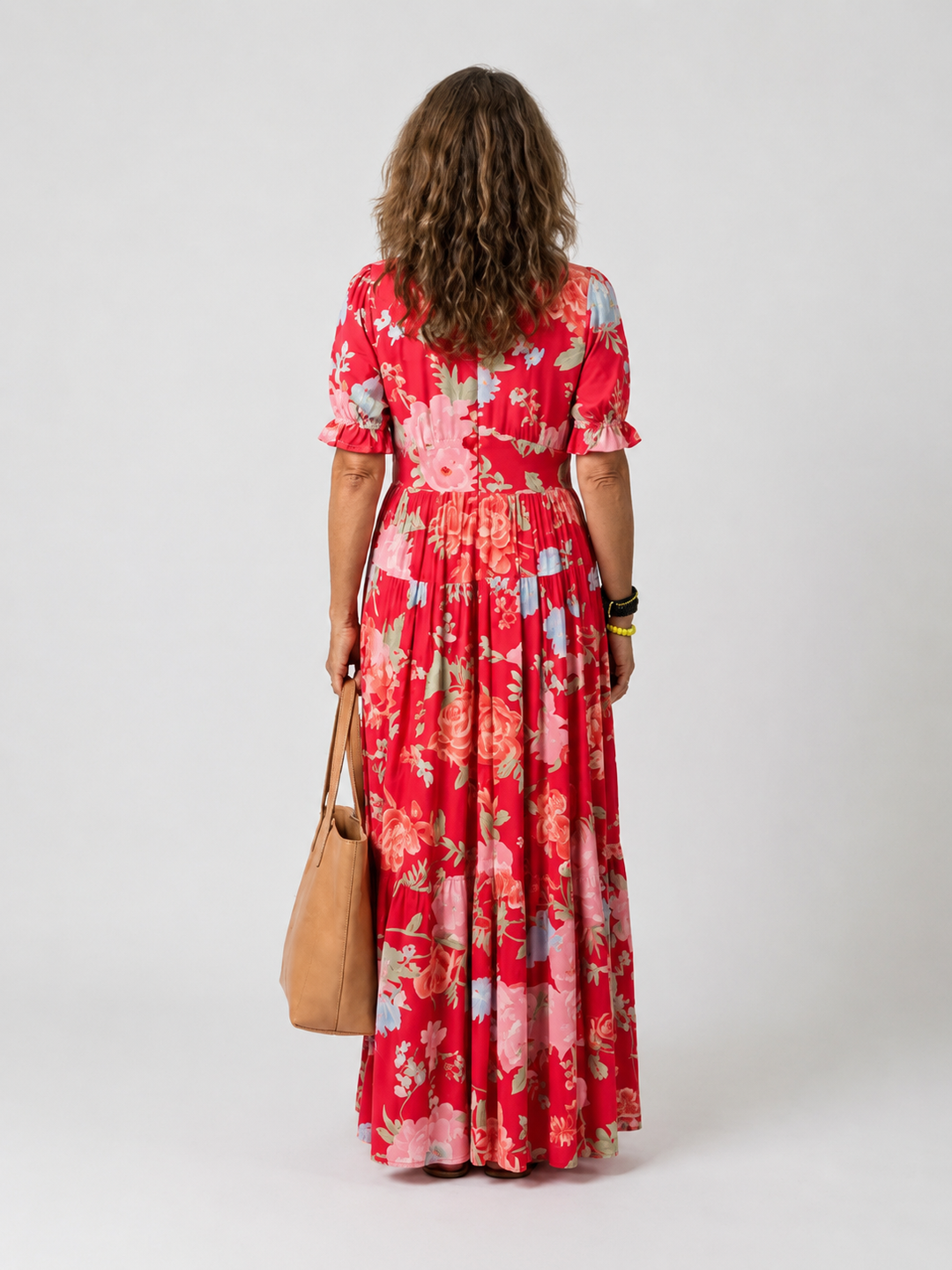 Ione | Sleeveless V-Neck Floral Midi Dress