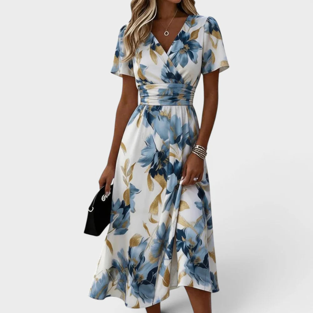 Denise™ | Floral Midi Wrap Dress