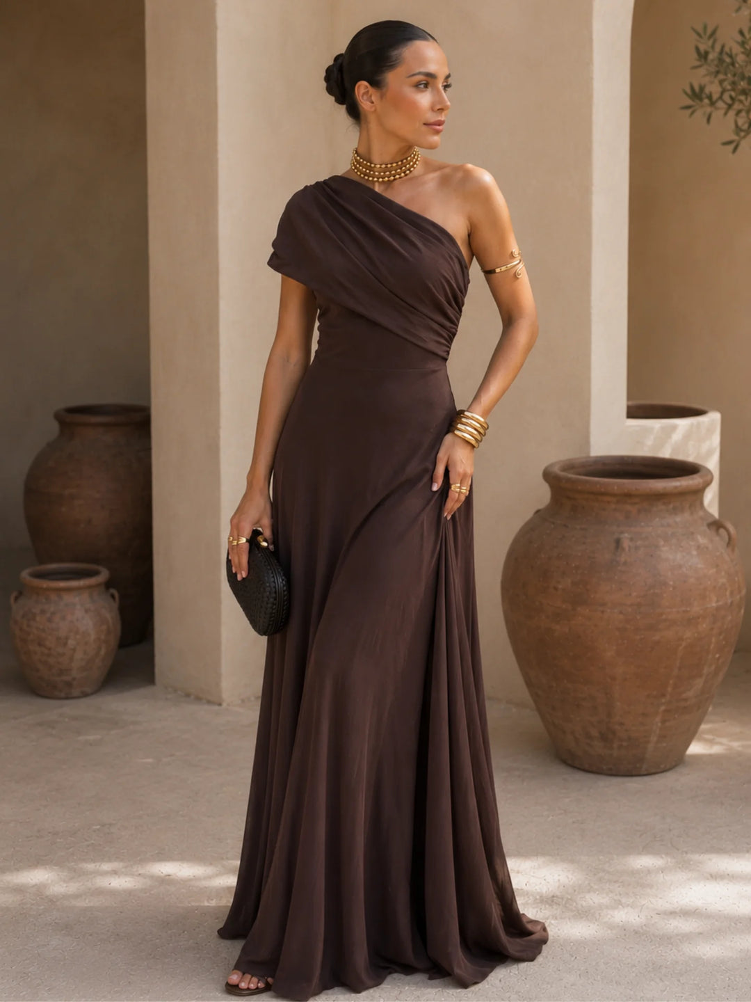 Toledo Dress in Brown