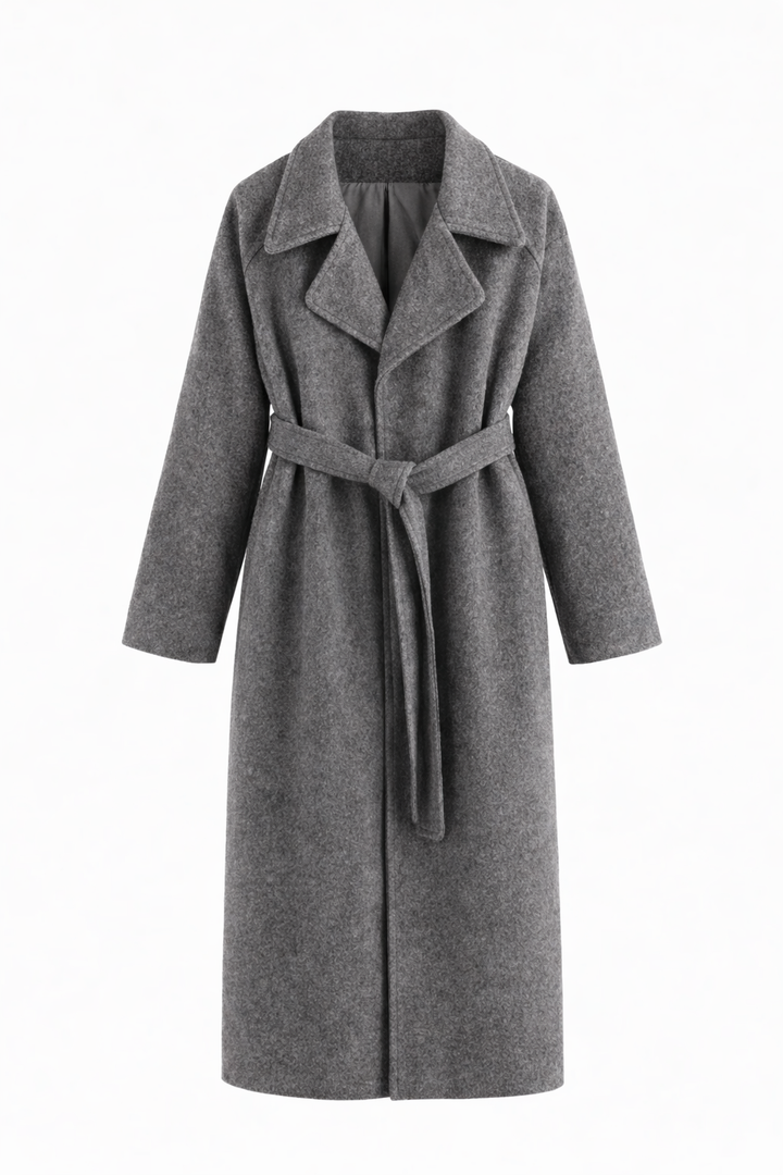 Caith – Elegant Belted Long Coat