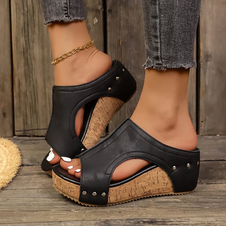 Rio Western Wedge Sandals