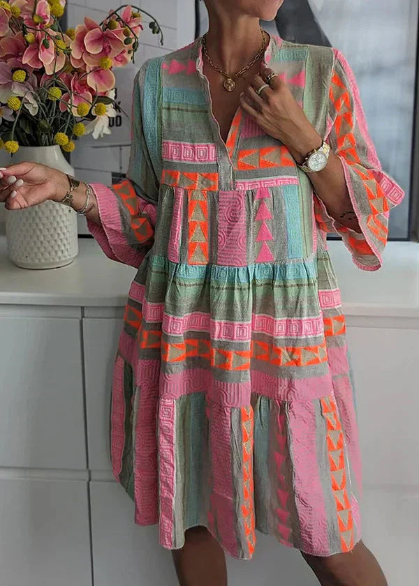 Ava | Layered Summer Dress with V-Neckline