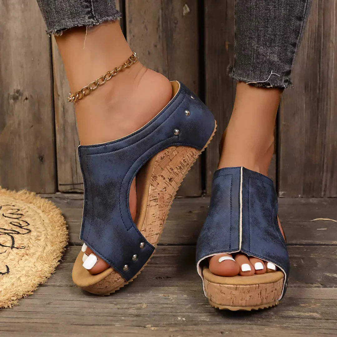 Rio Western Wedge Sandals