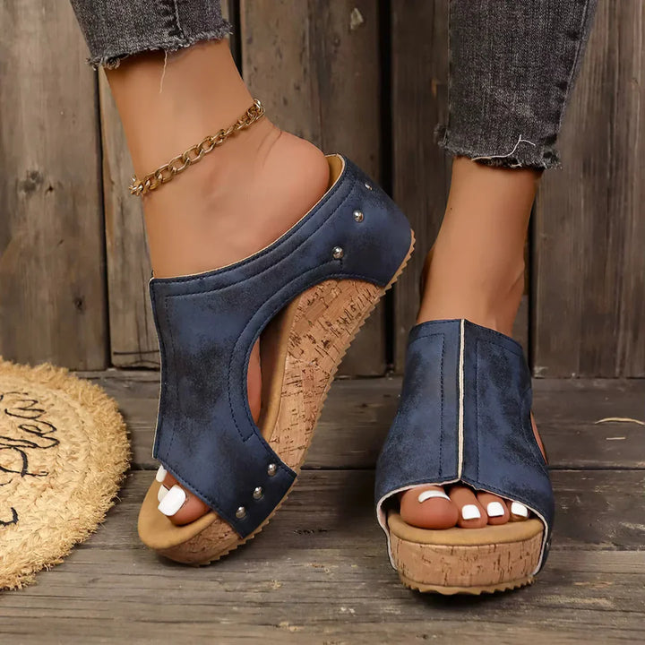 Rio Western Wedge Sandals