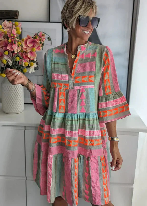 Ava | Layered Summer Dress with V-Neckline