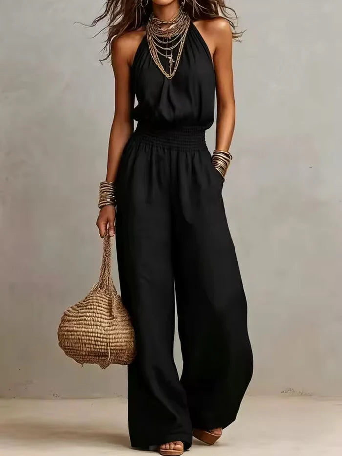 Valeria | Elegant Halter Jumpsuit