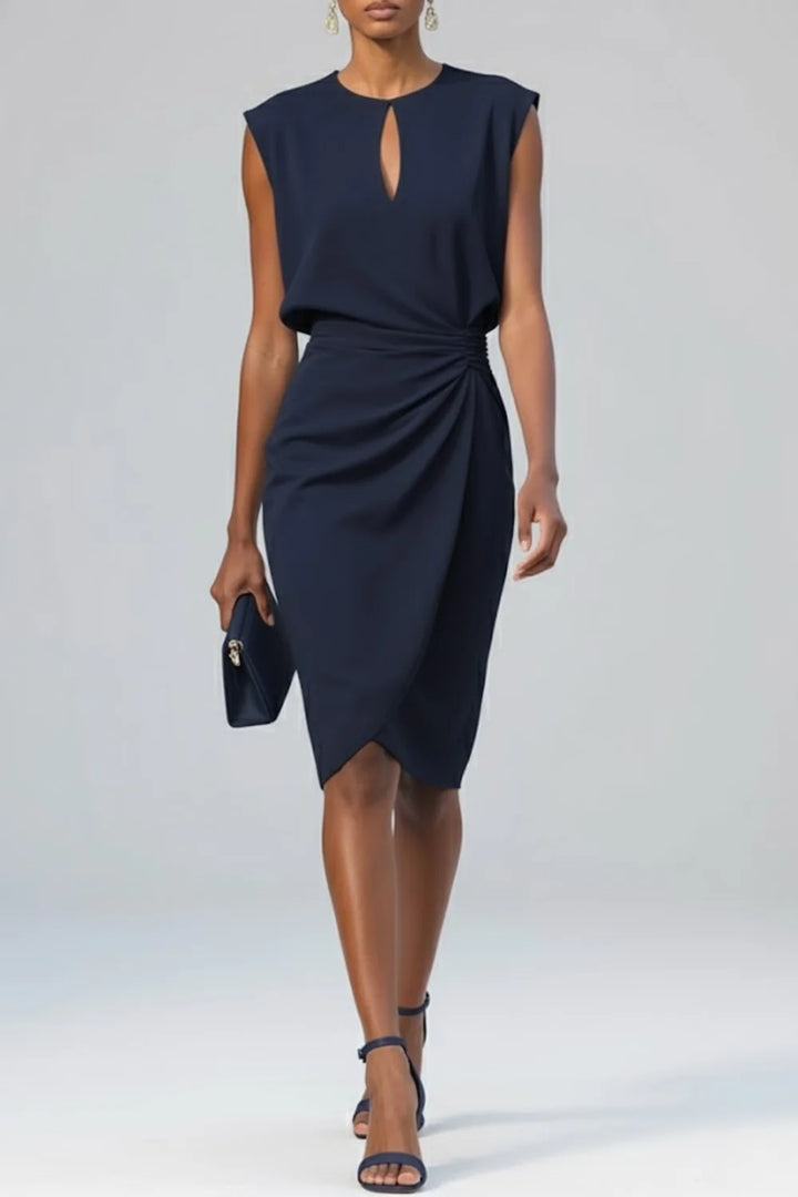 LILIANNA | Midi Dress with Ruched Waist