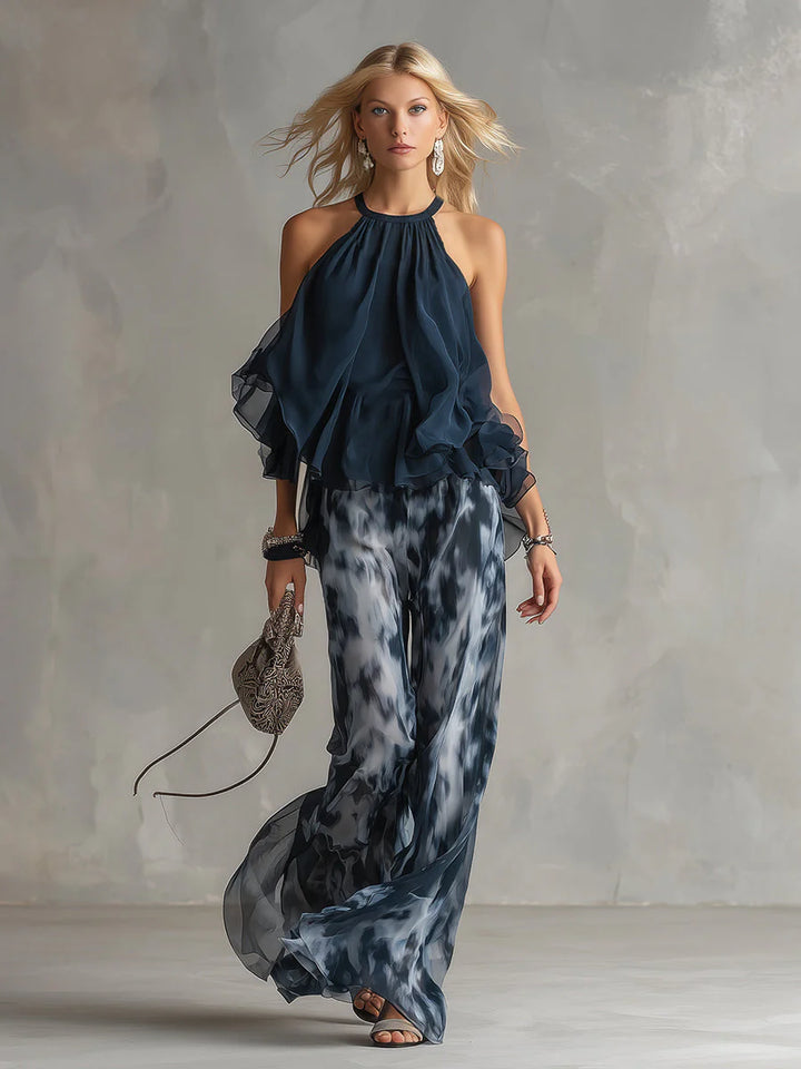 Elise | Elegant Chiffon Two-Piece Set