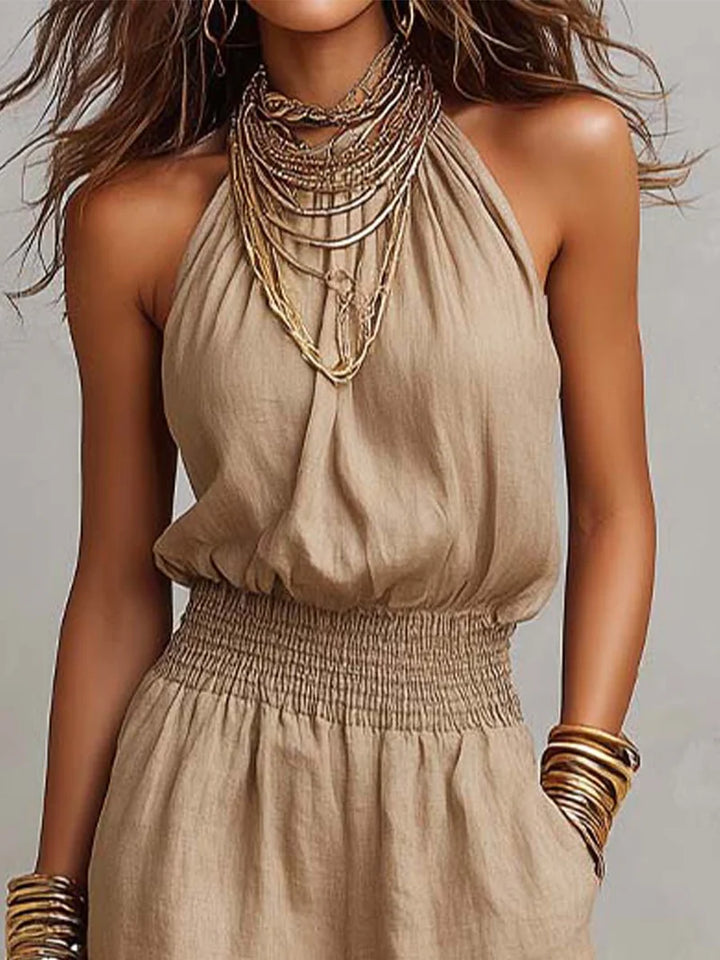 Valeria | Elegant Halter Jumpsuit