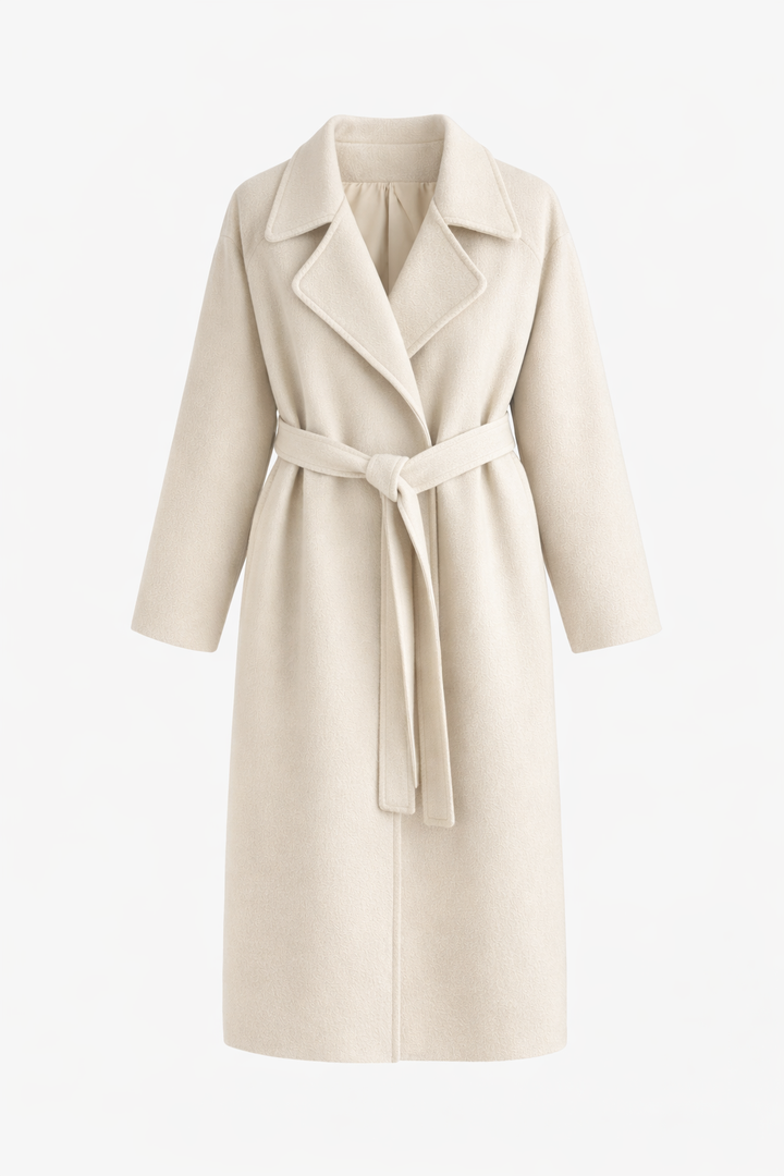 Caith – Elegant Belted Long Coat