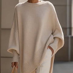 Jennifer | Oversized Draped Wide-Neck Sweater